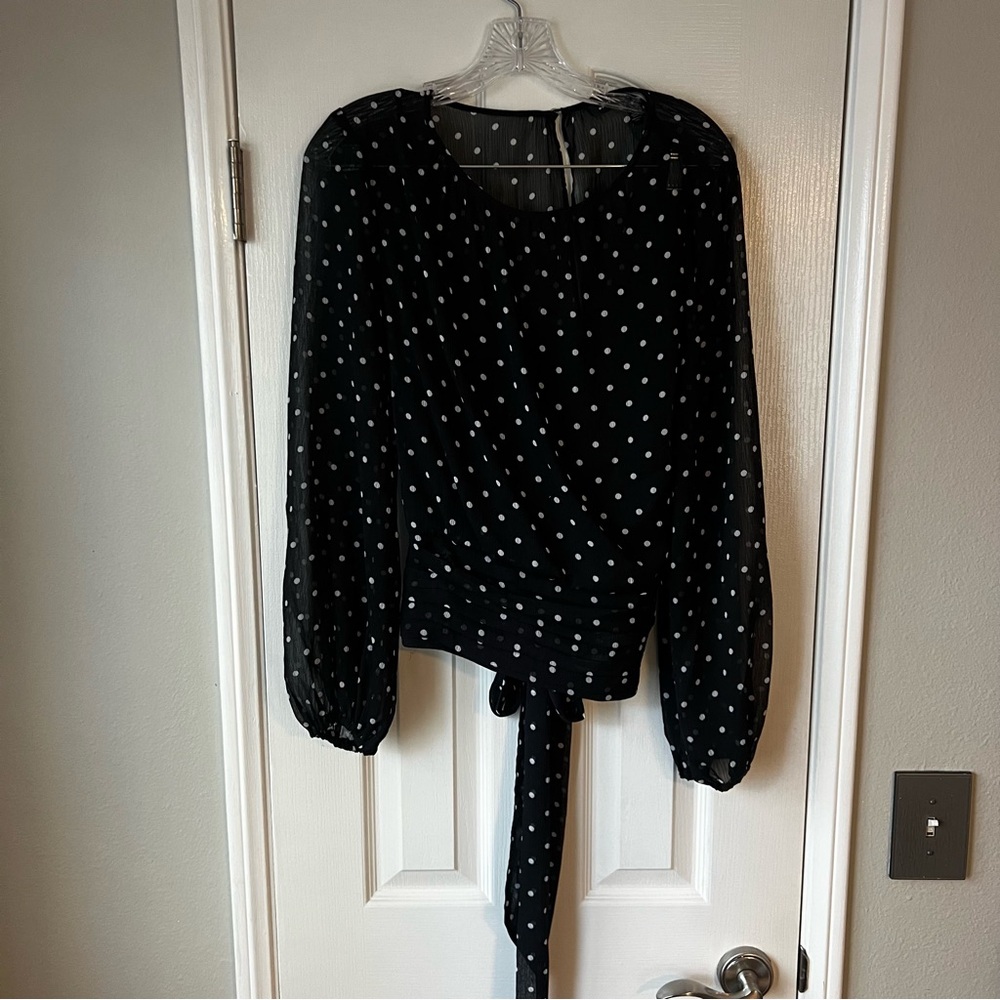 Black Polka Dot Blouse